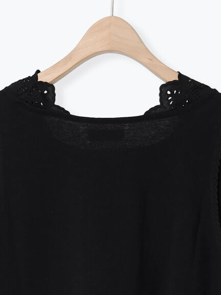 【抗菌防臭】スカラップレースペチワンピース（オフホワイト/ブラック/ベージュ）｜Samansa Mos2（サマンサ モスモス）通販