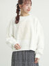 裏毛CAT柄パーツレース付スウェット（オフホワイト/グレー/ミント）｜Samansa Mos2（サマンサ モスモス）通販