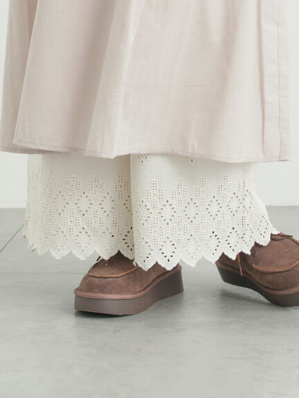 【抗菌防臭】スカラップレースペチパンツ（オフホワイト/ブラック/ベージュ）｜Samansa Mos2（サマンサ モスモス）通販