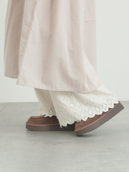 【抗菌防臭】スカラップレースペチパンツ（オフホワイト/ブラック/ベージュ）｜Samansa Mos2（サマンサ モスモス）通販