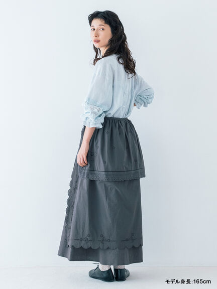 【kazumi×Samansa Mos2】エプロンスカート（オフホワイト/チャコールグレー/キナリ）｜Samansa Mos2（サマンサ モスモス）通販