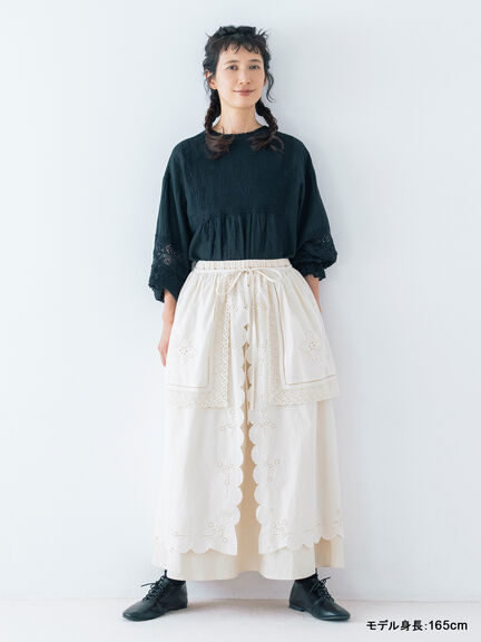 【kazumi×Samansa Mos2】エプロンスカート（オフホワイト/チャコールグレー/キナリ）｜Samansa Mos2（サマンサ モスモス）通販