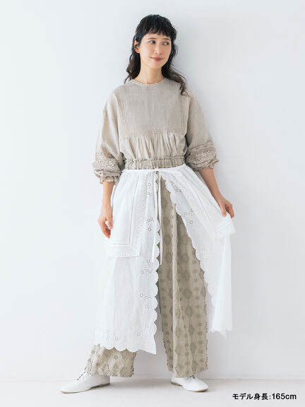 【kazumi×Samansa Mos2】エプロンスカート（オフホワイト/チャコールグレー/キナリ）｜Samansa Mos2（サマンサ モスモス）通販