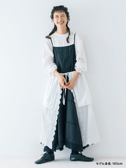 【kazumi×Samansa Mos2】エプロンスカート（オフホワイト/チャコールグレー/キナリ）｜Samansa Mos2（サマンサ モスモス）通販