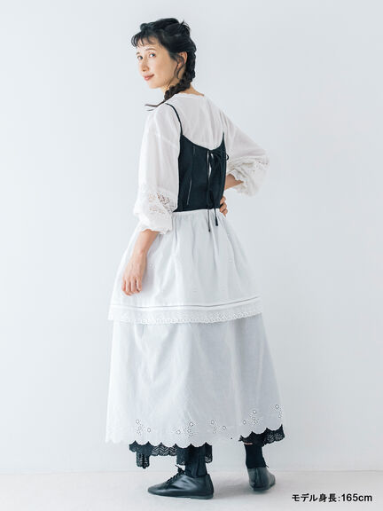 【kazumi×Samansa Mos2】エプロンスカート（オフホワイト/チャコールグレー/キナリ）｜Samansa Mos2（サマンサ モスモス）通販