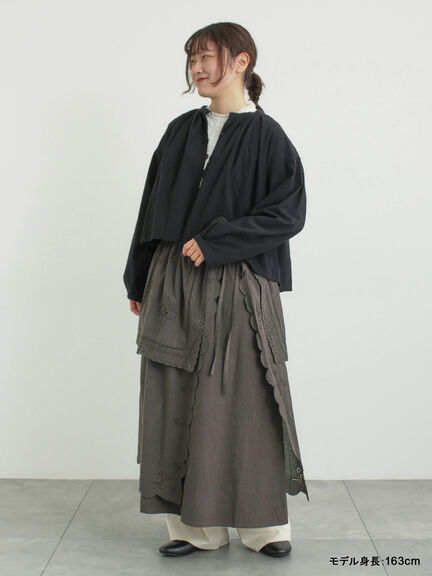 【kazumi×Samansa Mos2】エプロンスカート（オフホワイト/チャコールグレー/キナリ）｜Samansa Mos2（サマンサ モスモス）通販