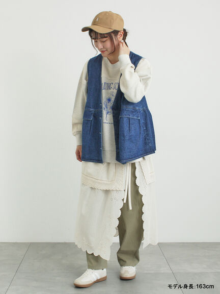 【kazumi×Samansa Mos2】エプロンスカート（オフホワイト/チャコールグレー/キナリ）｜Samansa Mos2（サマンサ モスモス）通販