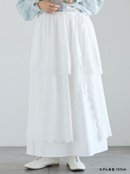 【kazumi×Samansa Mos2】エプロンスカート（オフホワイト/チャコールグレー/キナリ）｜Samansa Mos2（サマンサ モスモス）通販