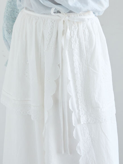 【kazumi×Samansa Mos2】エプロンスカート（オフホワイト/チャコールグレー/キナリ）｜Samansa Mos2（サマンサ モスモス）通販