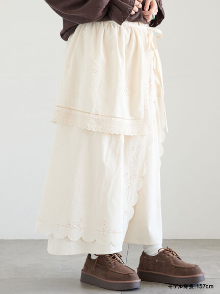 【kazumi×Samansa Mos2】エプロンスカート（オフホワイト/チャコールグレー/キナリ）｜Samansa Mos2（サマンサ モスモス）通販