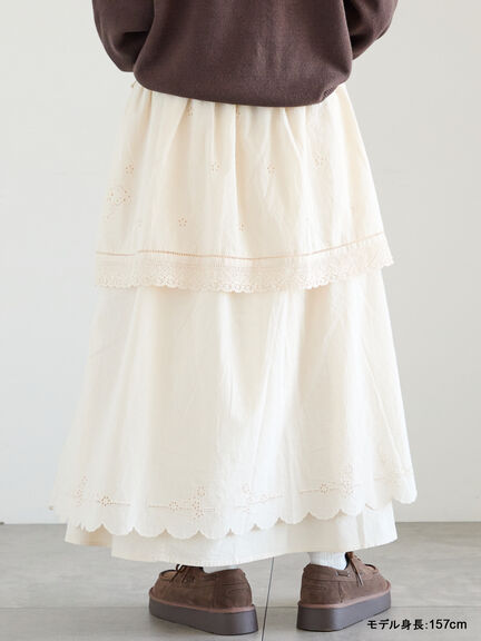 【kazumi×Samansa Mos2】エプロンスカート（オフホワイト/チャコールグレー/キナリ）｜Samansa Mos2（サマンサ モスモス）通販