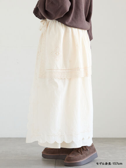 【kazumi×Samansa Mos2】エプロンスカート（オフホワイト/チャコールグレー/キナリ）｜Samansa Mos2（サマンサ モスモス）通販