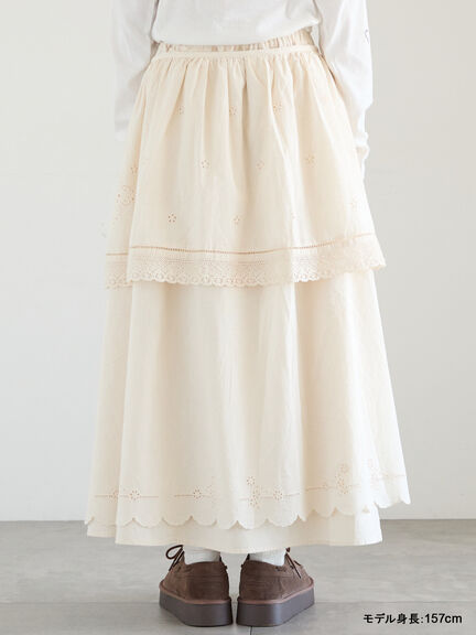 【kazumi×Samansa Mos2】エプロンスカート（オフホワイト/チャコールグレー/キナリ）｜Samansa Mos2（サマンサ モスモス）通販