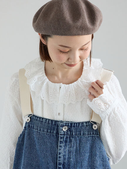 オーバーレースブラウス（オフホワイト/ブラック/キナリ）｜Samansa Mos2（サマンサ モスモス）通販