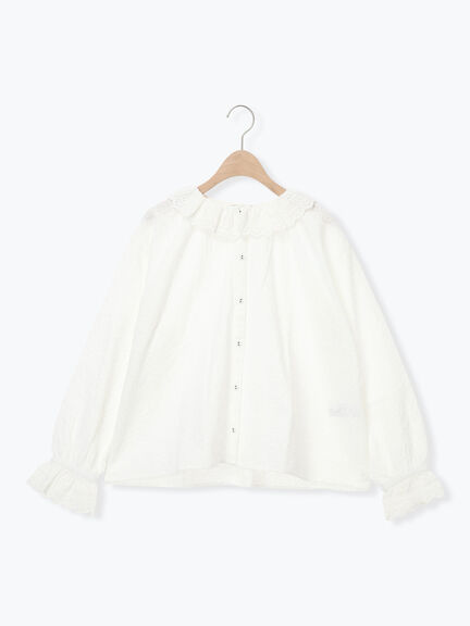 オーバーレースブラウス（オフホワイト/ブラック/キナリ）｜Samansa Mos2（サマンサ モスモス）通販