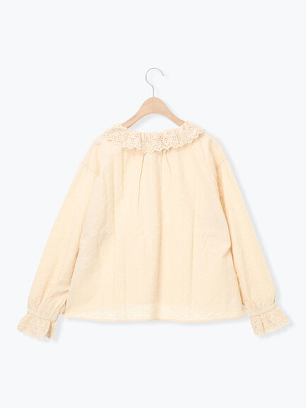 オーバーレースブラウス（オフホワイト/ブラック/キナリ）｜Samansa Mos2（サマンサ モスモス）通販