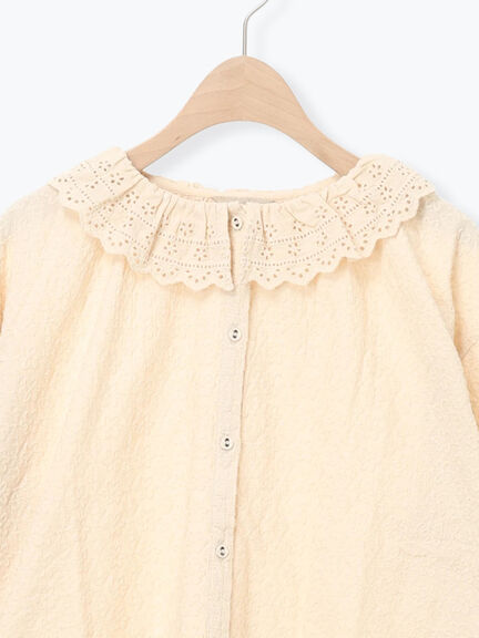 オーバーレースブラウス（オフホワイト/ブラック/キナリ）｜Samansa Mos2（サマンサ モスモス）通販