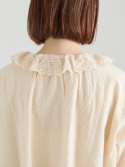 オーバーレースブラウス（オフホワイト/ブラック/キナリ）｜Samansa Mos2（サマンサ モスモス）通販