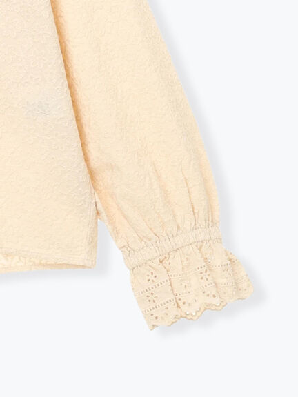 オーバーレースブラウス（オフホワイト/ブラック/キナリ）｜Samansa Mos2（サマンサ モスモス）通販