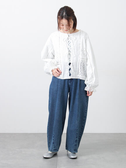 花柄パターンメッシュレース付ノースリーブ（オフホワイト/チャコールグレー/キナリ）｜Samansa Mos2（サマンサ モスモス）通販