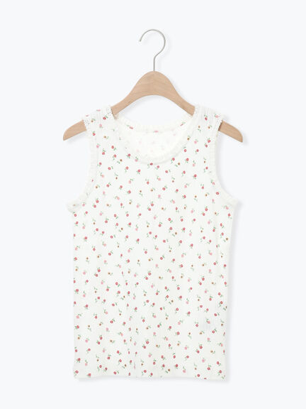 花柄パターンメッシュレース付ノースリーブ（オフホワイト/チャコールグレー/キナリ）｜Samansa Mos2（サマンサ モスモス）通販