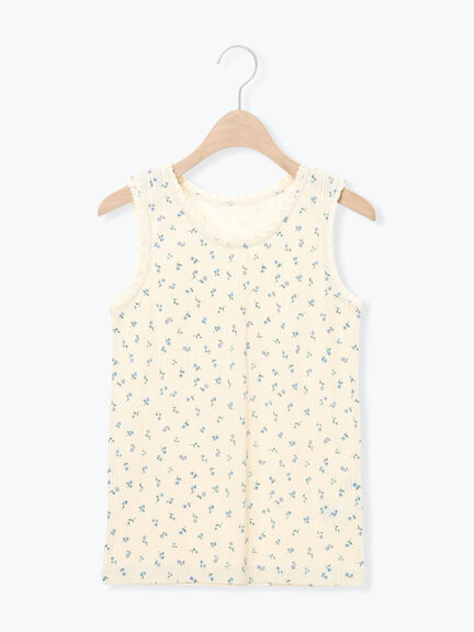 花柄パターンメッシュレース付ノースリーブ（オフホワイト/チャコールグレー/キナリ）｜Samansa Mos2（サマンサ モスモス）通販