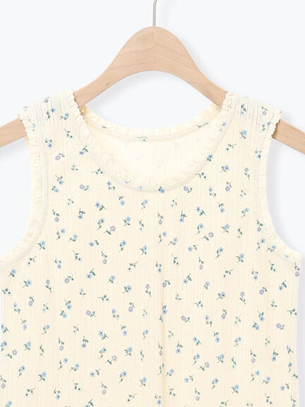 花柄パターンメッシュレース付ノースリーブ（オフホワイト/チャコールグレー/キナリ）｜Samansa Mos2（サマンサ モスモス）通販