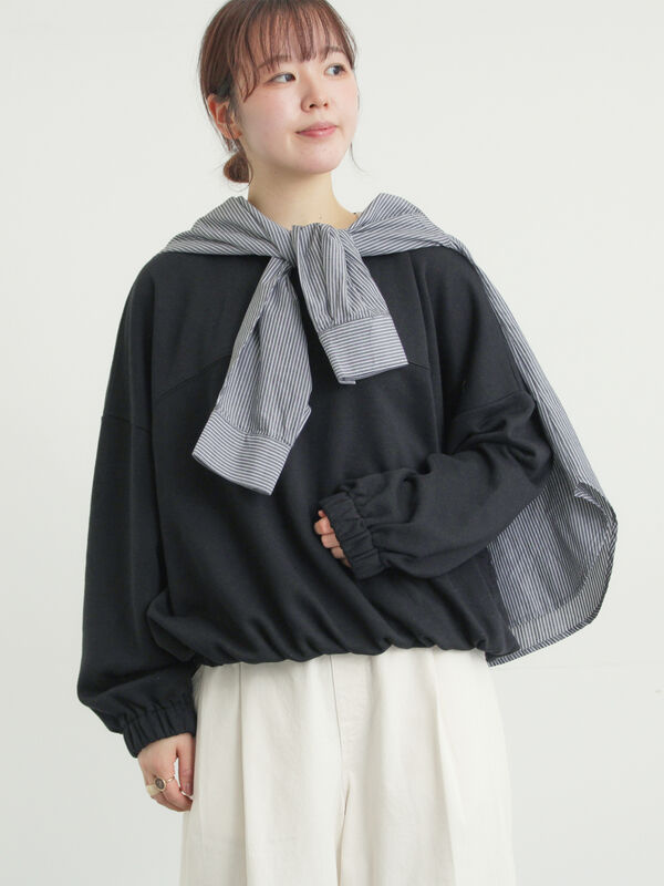 裾バルーン風スウェット（ブラック）｜Samansa Mos2（サマンサ モスモス）通販