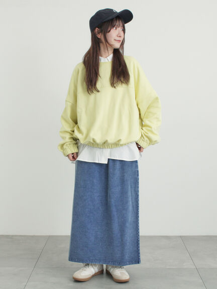裾バルーン風スウェット（グレー/ブラック/イエロー）｜Samansa Mos2（サマンサ モスモス）通販