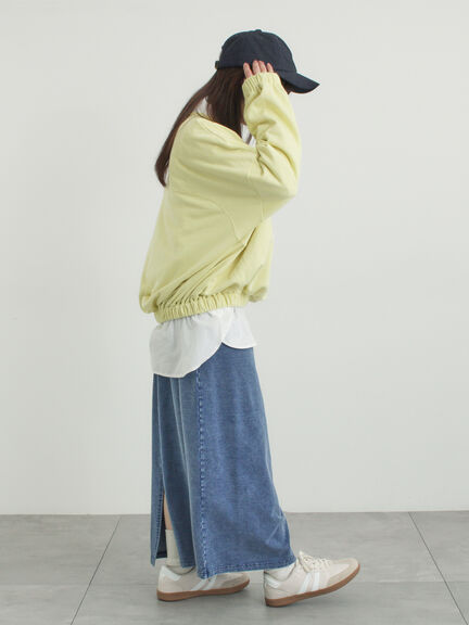 裾バルーン風スウェット（グレー/ブラック/イエロー）｜Samansa Mos2（サマンサ モスモス）通販