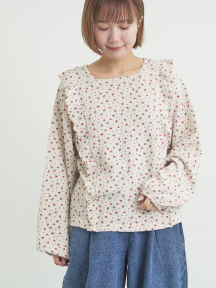 ワッフルローズ柄前後2WAYカットソー（オフホワイト/グレー/ピンク/ベージュ）｜Samansa Mos2（サマンサ モスモス）通販