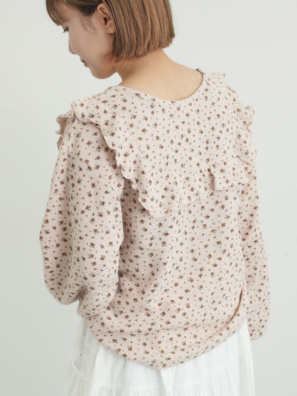 ワッフルローズ柄前後2WAYカットソー（オフホワイト/グレー/ピンク/ベージュ）｜Samansa Mos2（サマンサ モスモス）通販