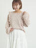 ワッフルローズ柄前後2WAYカットソー（オフホワイト/グレー/ピンク/ベージュ）｜Samansa Mos2（サマンサ モスモス）通販