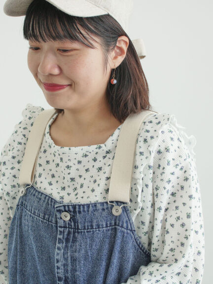 ワッフルローズ柄前後2WAYカットソー（オフホワイト/グレー/ピンク/ベージュ）｜Samansa Mos2（サマンサ モスモス）通販