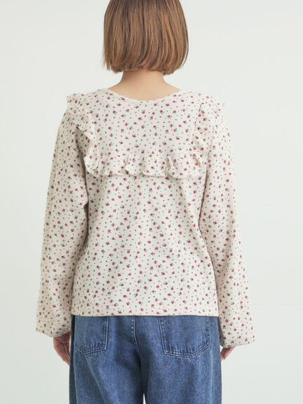 ワッフルローズ柄前後2WAYカットソー（オフホワイト/グレー/ピンク/ベージュ）｜Samansa Mos2（サマンサ モスモス）通販