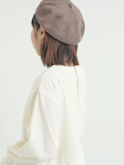 レースピンタックワンピース（チャコールグレー/ベージュ/キナリ）｜Samansa Mos2（サマンサ モスモス）通販