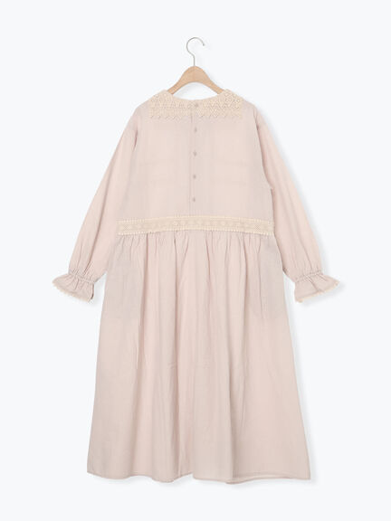 レースピンタックワンピース（チャコールグレー/ベージュ/キナリ）｜Samansa Mos2（サマンサ モスモス）通販