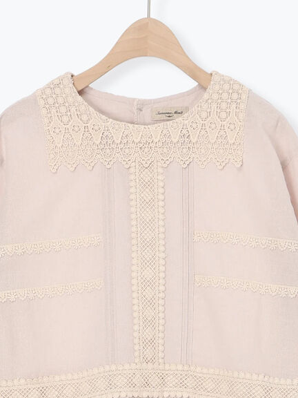 レースピンタックワンピース（チャコールグレー/ベージュ/キナリ）｜Samansa Mos2（サマンサ モスモス）通販