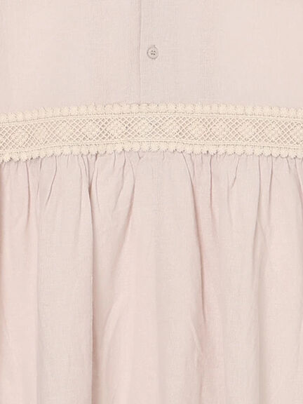 レースピンタックワンピース（チャコールグレー/ベージュ/キナリ）｜Samansa Mos2（サマンサ モスモス）通販