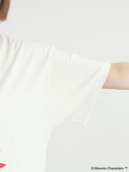 【MOOMIN×Samansa Mos2】ぽこぽこ刺繍Tシャツ（オフホワイト/チャコールグレー/ピンク）｜Samansa Mos2（サマンサ モスモス）通販