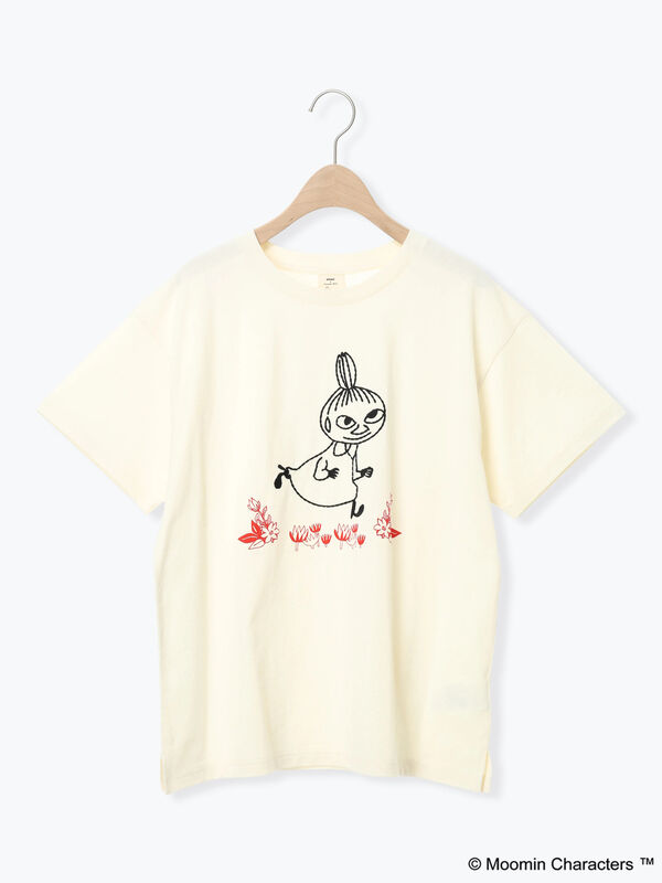 MOOMIN×Samansa Mos2】ぽこぽこ刺繍Tシャツ（オフホワイト