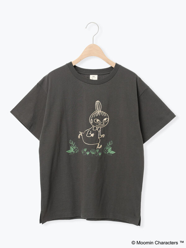 MOOMIN×Samansa Mos2】ぽこぽこ刺繍Tシャツ（オフホワイト