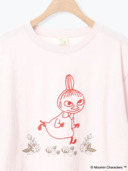【MOOMIN×Samansa Mos2】ぽこぽこ刺繍Tシャツ（オフホワイト/チャコールグレー/ピンク）｜Samansa Mos2（サマンサ モスモス）通販