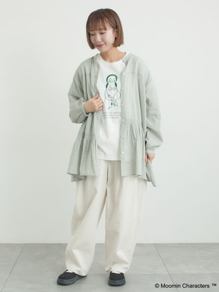 【MOOMIN×Samansa Mos2】ぽこぽこ刺繍Tシャツ（オフホワイト）｜Samansa Mos2（サマンサ モスモス）通販