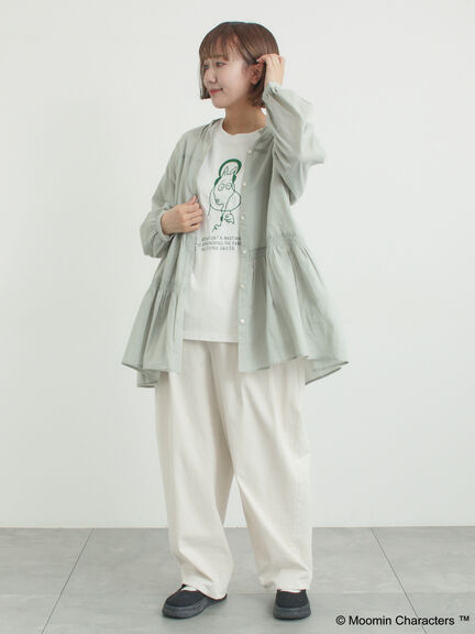 【MOOMIN×Samansa Mos2】ぽこぽこ刺繍Tシャツ（オフホワイト）｜Samansa Mos2（サマンサ モスモス）通販