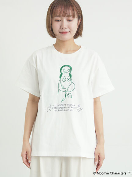 【MOOMIN×Samansa Mos2】ぽこぽこ刺繍Tシャツ（オフホワイト）｜Samansa Mos2（サマンサ モスモス）通販