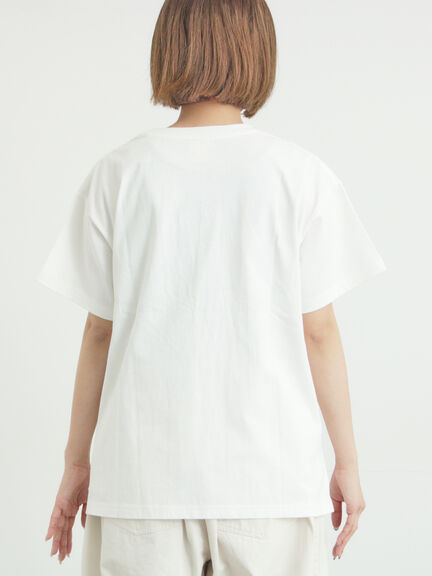 【MOOMIN×Samansa Mos2】ぽこぽこ刺繍Tシャツ（オフホワイト）｜Samansa Mos2（サマンサ モスモス）通販