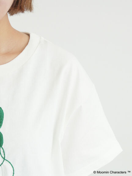 【MOOMIN×Samansa Mos2】ぽこぽこ刺繍Tシャツ（オフホワイト）｜Samansa Mos2（サマンサ モスモス）通販
