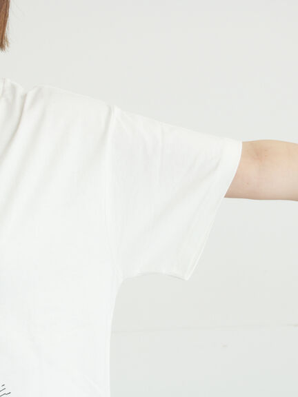 【MOOMIN×Samansa Mos2】ぽこぽこ刺繍Tシャツ（オフホワイト）｜Samansa Mos2（サマンサ モスモス）通販