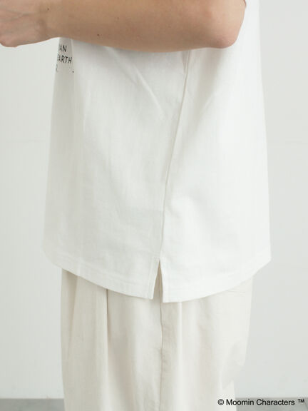 【MOOMIN×Samansa Mos2】ぽこぽこ刺繍Tシャツ（オフホワイト）｜Samansa Mos2（サマンサ モスモス）通販